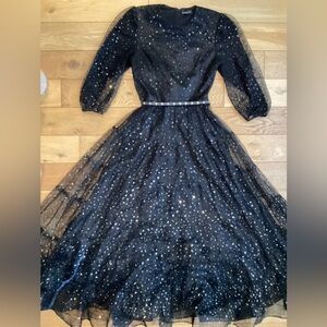 C&M Collections gorgeous Black and gold maxi dress